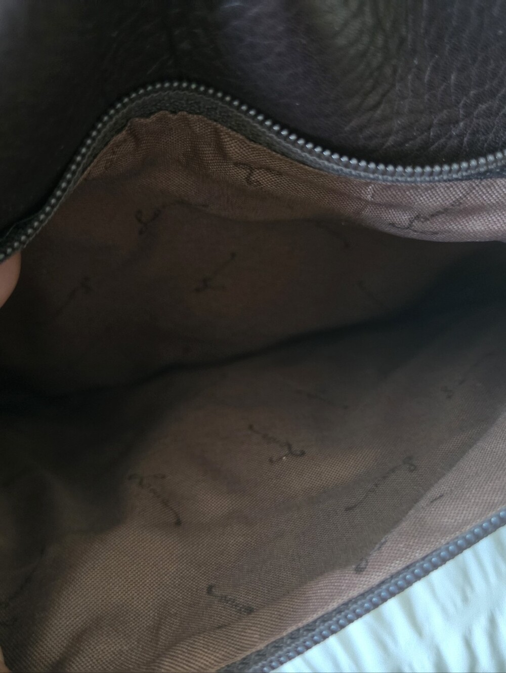 vintage 90s lavive dark brown leather  crossbody bag multi pocket organizer - Picture 8 of 10